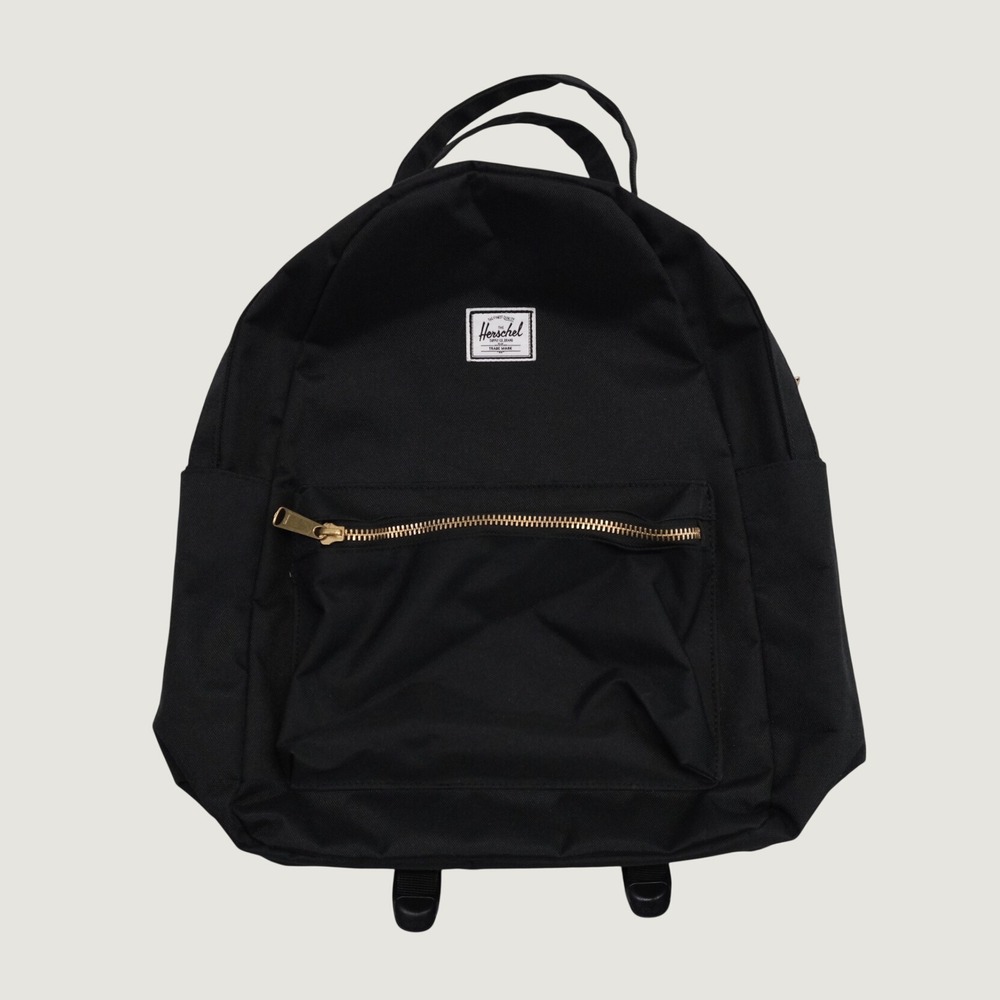 Herschel Supply Co Backpack Unisex Black Gold Zipper Classic Mid Volume OS